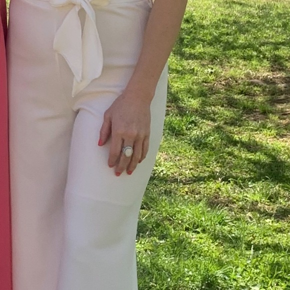 Classy Cream Jumpsuit Pantsuit Large - Picture 6 of 10